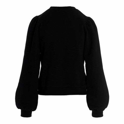 [가니] 22FW 여성 T2965 099 로고 이솔리 퍼프 숄더 맨투맨 티셔츠 블랙