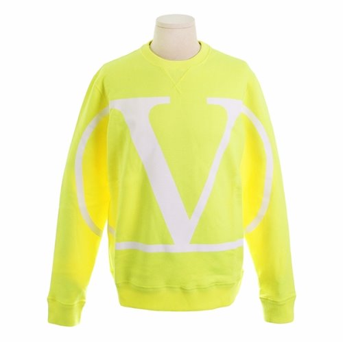 [발렌티노] 20FW 남성 UV3MF05H5F7 PL6 V 로고 맨투맨 티셔츠 옐로우