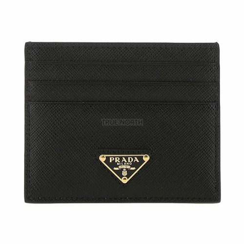 [프라다] 21FW 여성 1MC025 QHH F0002 삼각 로고 사피아노 카드 지갑 블랙