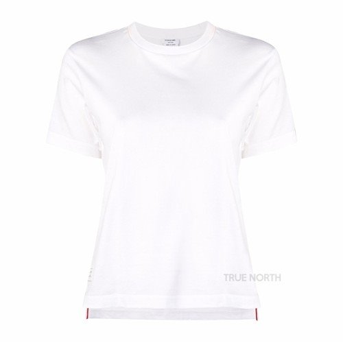 [톰브라운] 22FW 여성 FJS036A 05398 100 릴렉스 핏 반팔 티셔츠 화이트