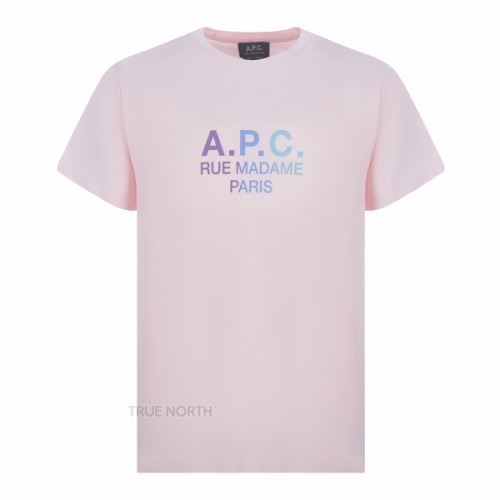 [아페쎄] 남성 COEAV H26082 FAA APC 로고 반팔 티셔츠 핑크