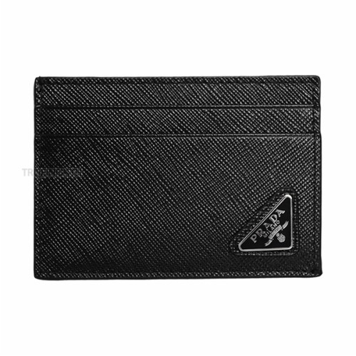 [프라다] 남성 2MC047 QHH F0002 삼각 로고 사피아노 카드 지갑 블랙