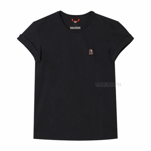 [파라점퍼스] 여성 PWTEEPI33 710 사파리아나 로고 패치 반팔 티셔츠 블랙